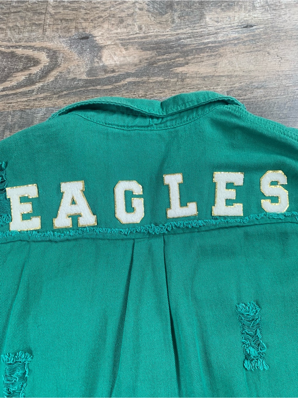 Kids Green 'Eagles' Jacket - Youth Casual Coat
